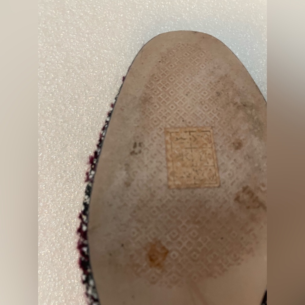TORY BURCH MINI BENTON 20MM Gold Charm  LOAFERS TWEED Sz 6 MSRP $398. - Picture 8 of 14